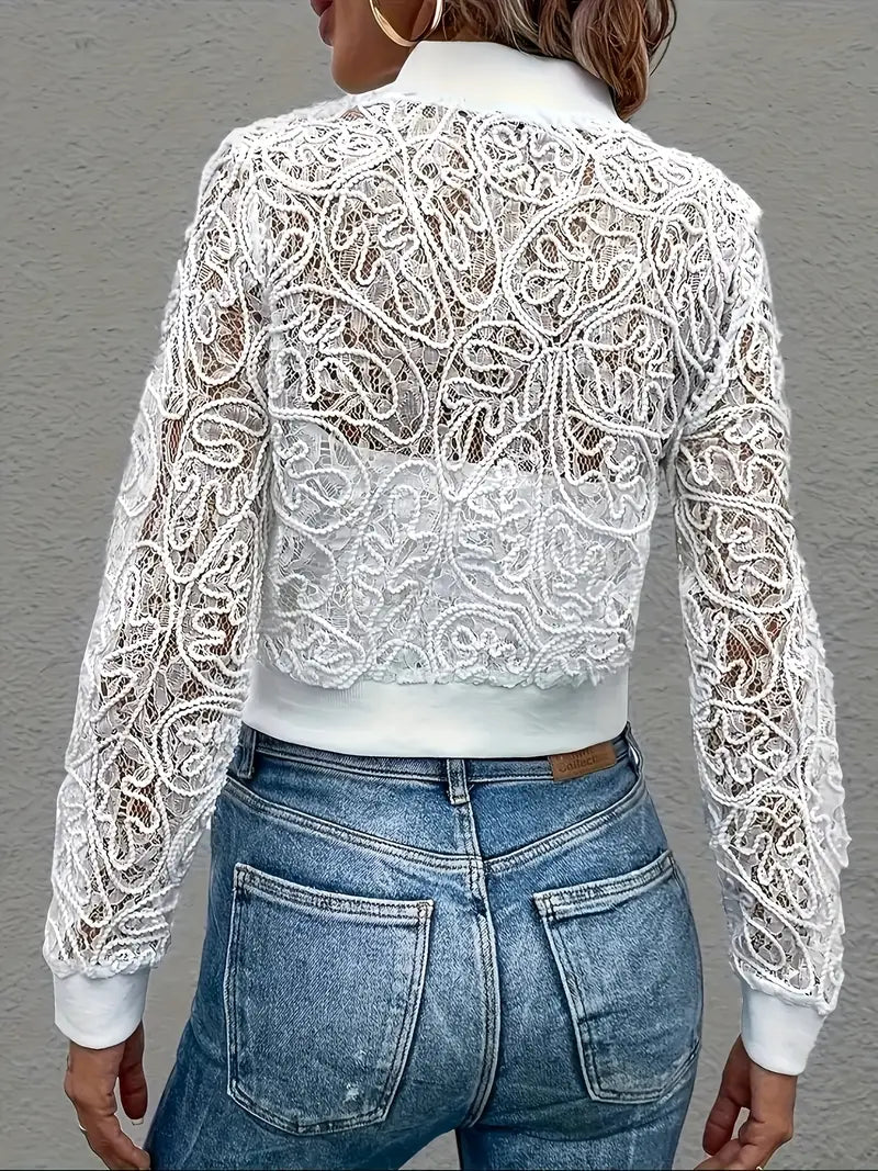 Aurora Lace™ Crop Bomber