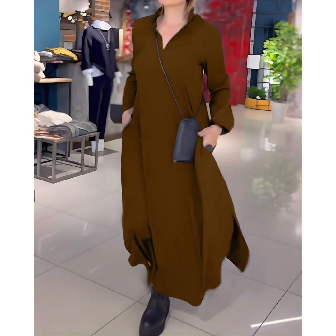 Elara Flow™ Side-Slit Maxi Dres