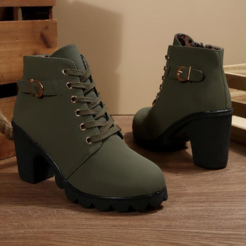 Vallira™ | Stylish Chunky Heel Ankle Boots