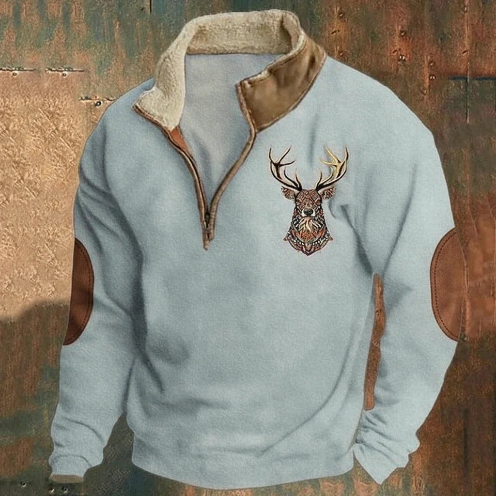 Elkhaven | Stag Zip Sweater