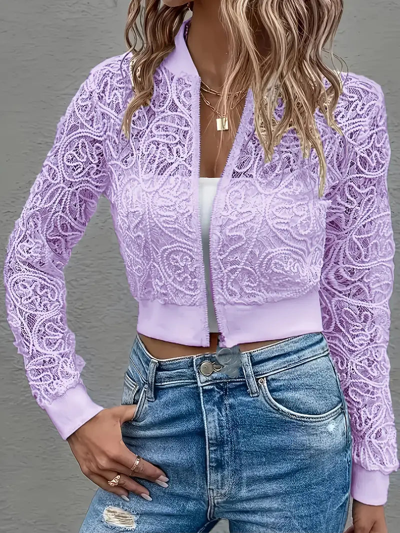 Aurora Lace™ Crop Bomber