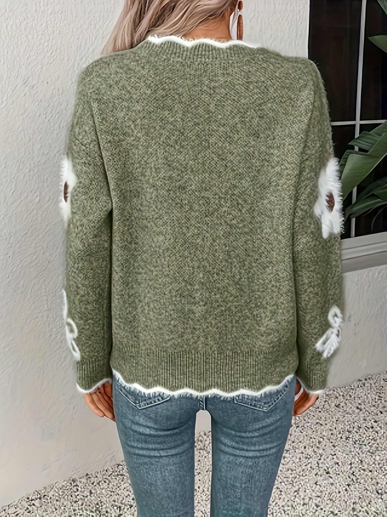Veloura Bloom™ Floral Knit Pullover Sweater