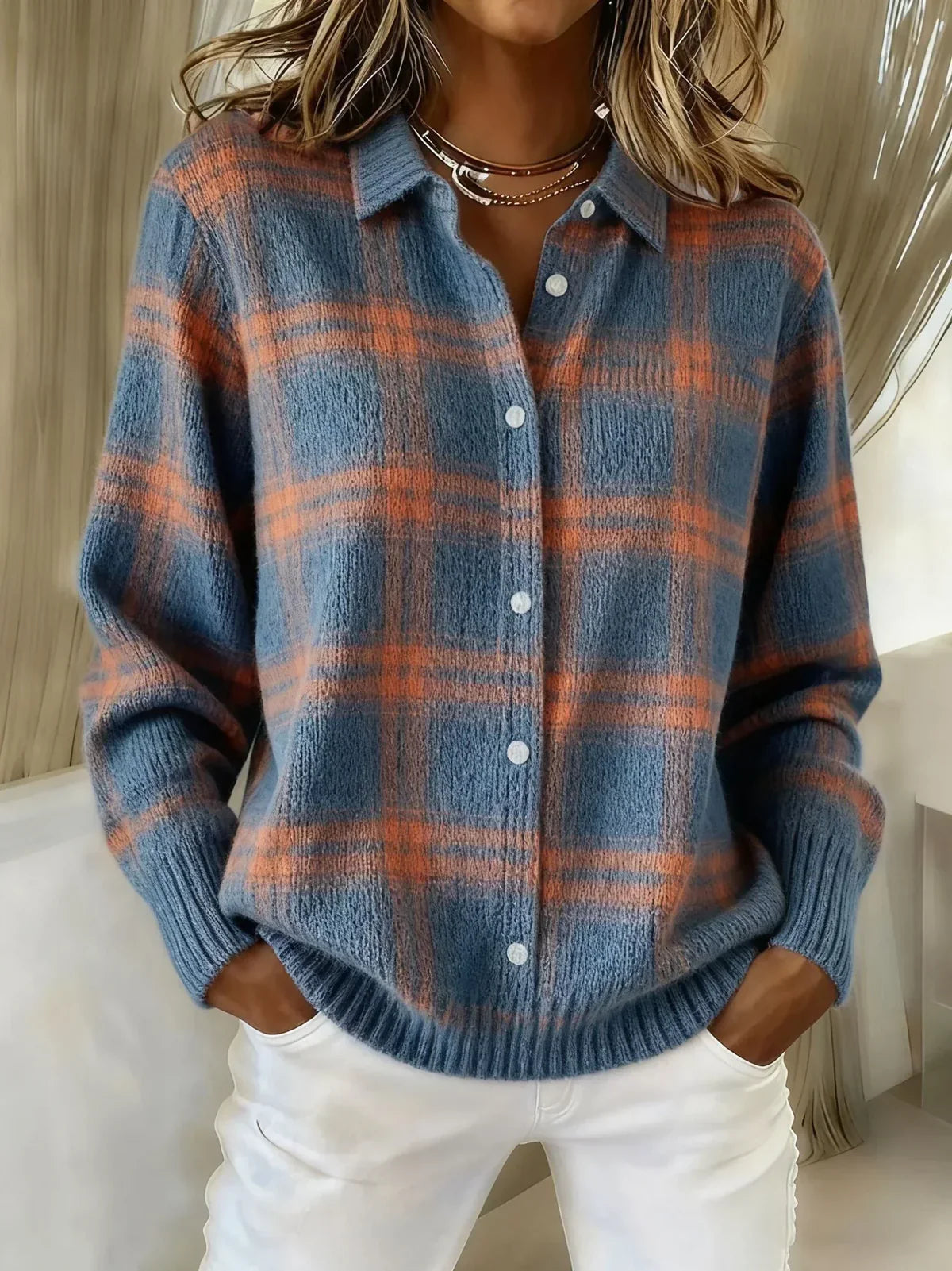 Nova™ Cozy Plaid Canadian Cardigan