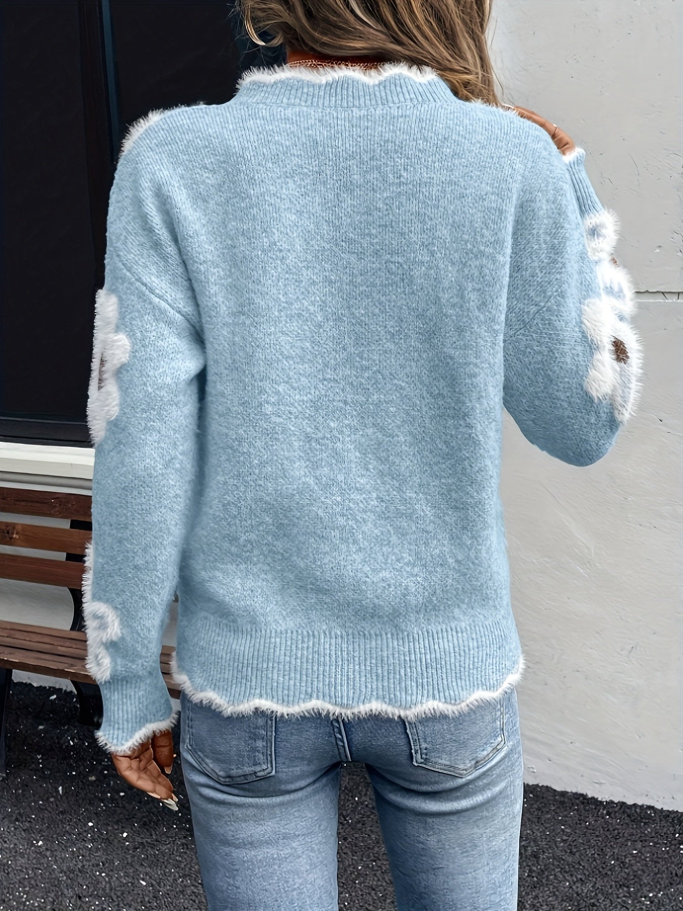 Veloura Bloom™ Floral Knit Pullover Sweater