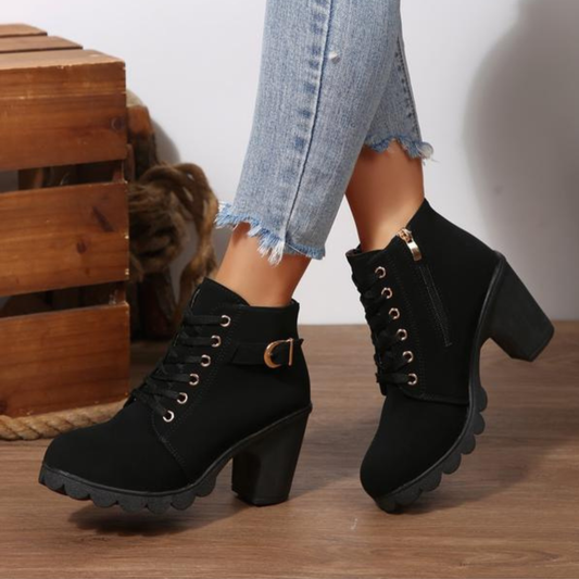 Vallira™ | Stylish Chunky Heel Ankle Boots