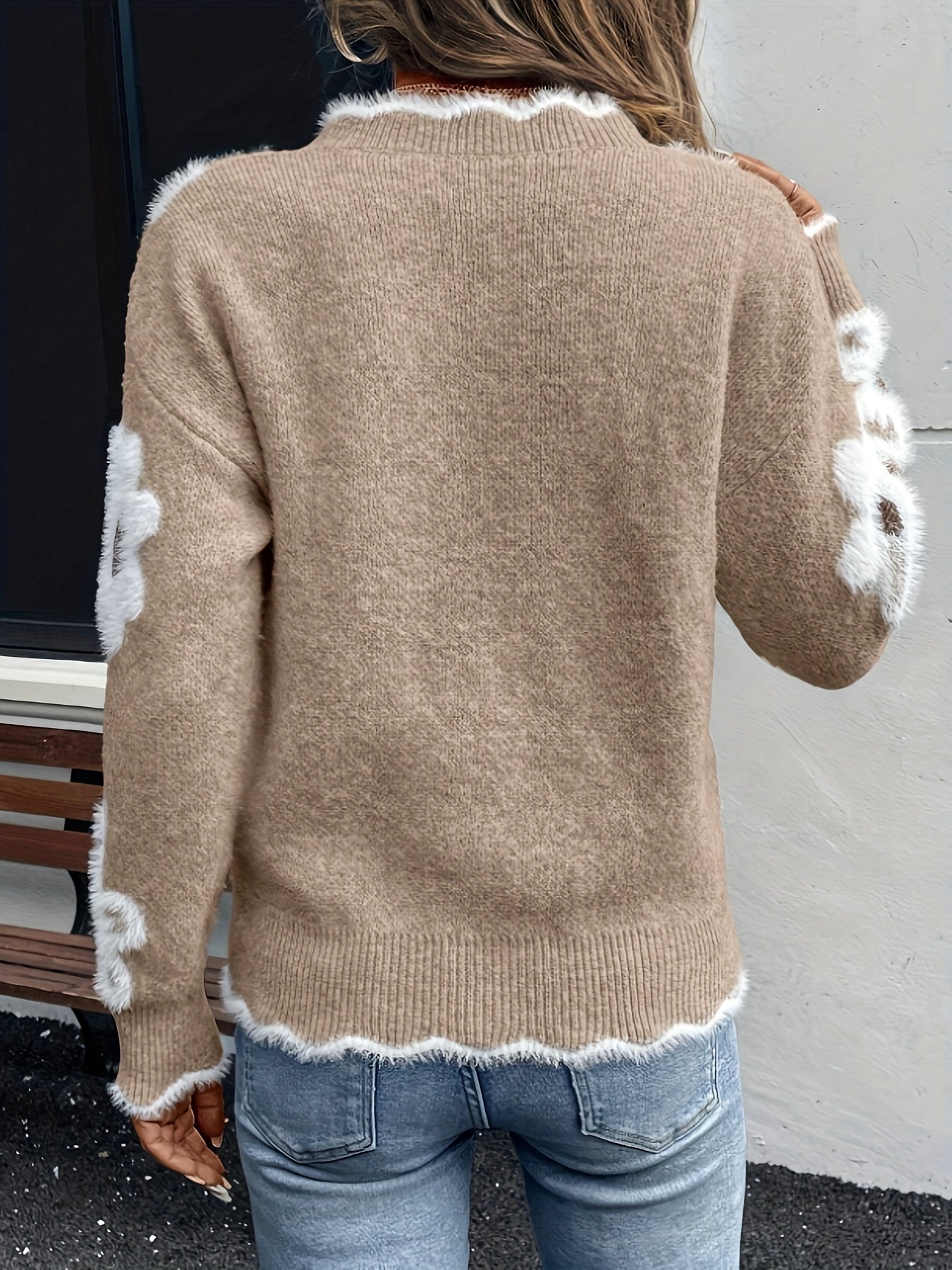 Veloura Bloom™ Floral Knit Pullover Sweater