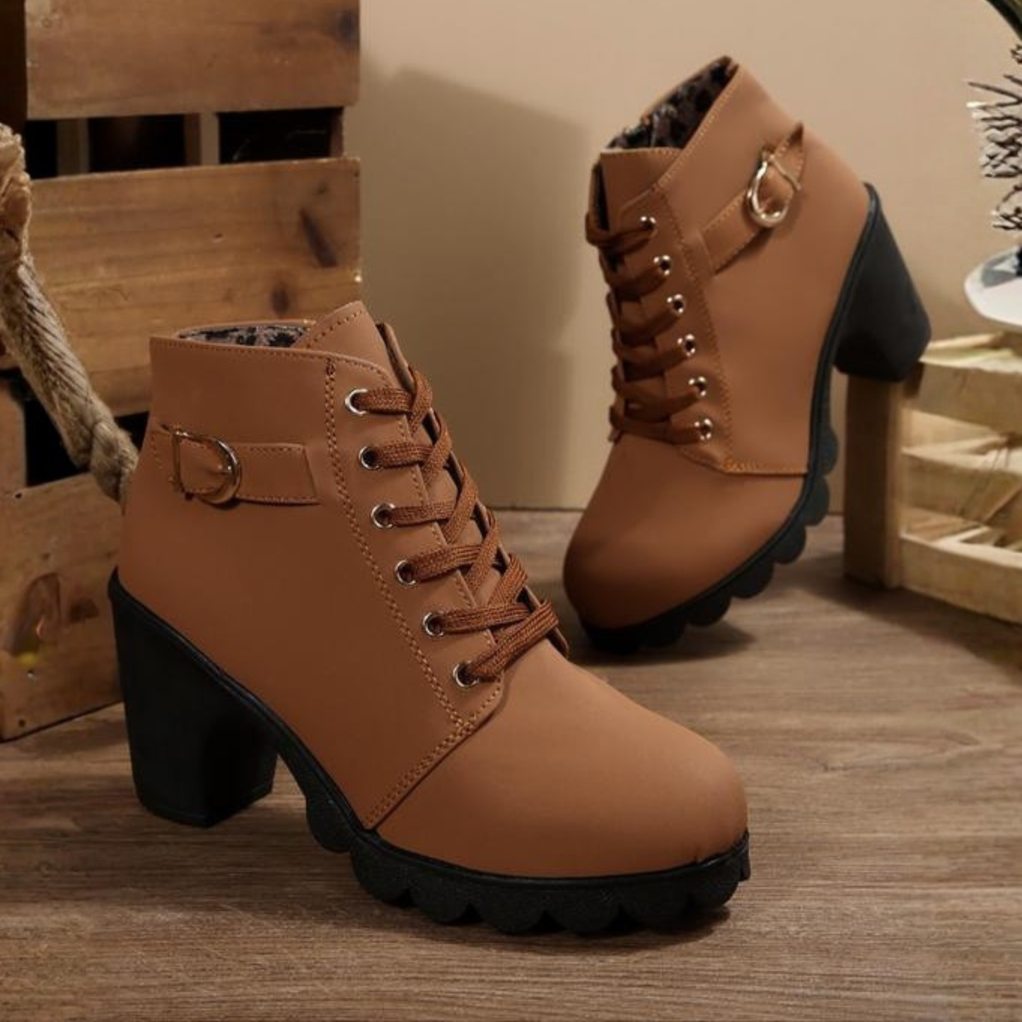 Vallira™ | Stylish Chunky Heel Ankle Boots