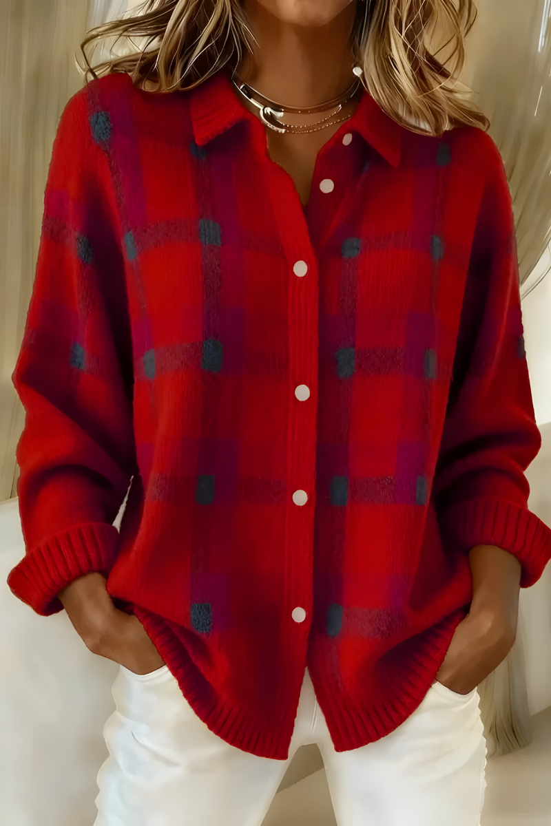 Nova™ Cozy Plaid Canadian Cardigan