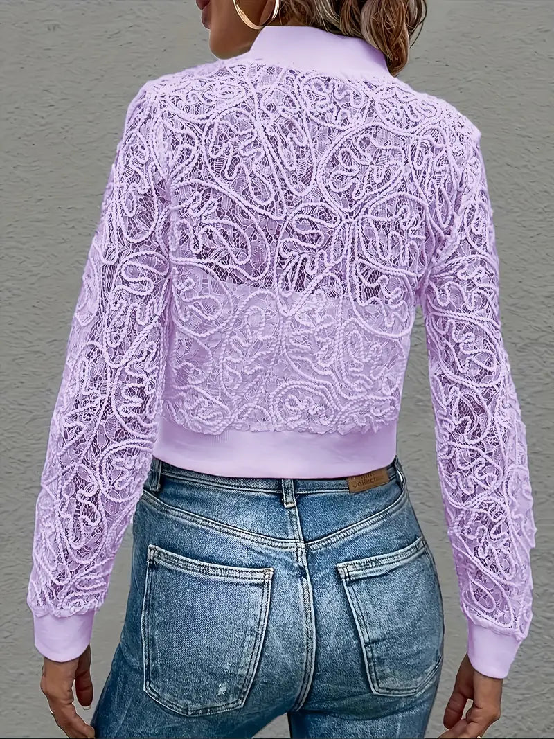 Aurora Lace™ Crop Bomber