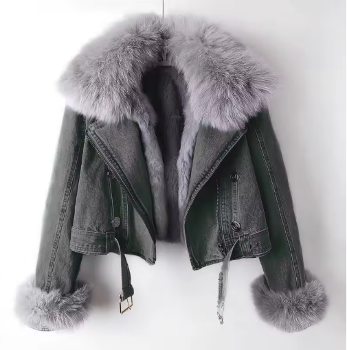 Arctic Belle™ | Faux-Fur Denim Jacket