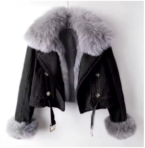 Arctic Belle™ | Faux-Fur Denim Jacket