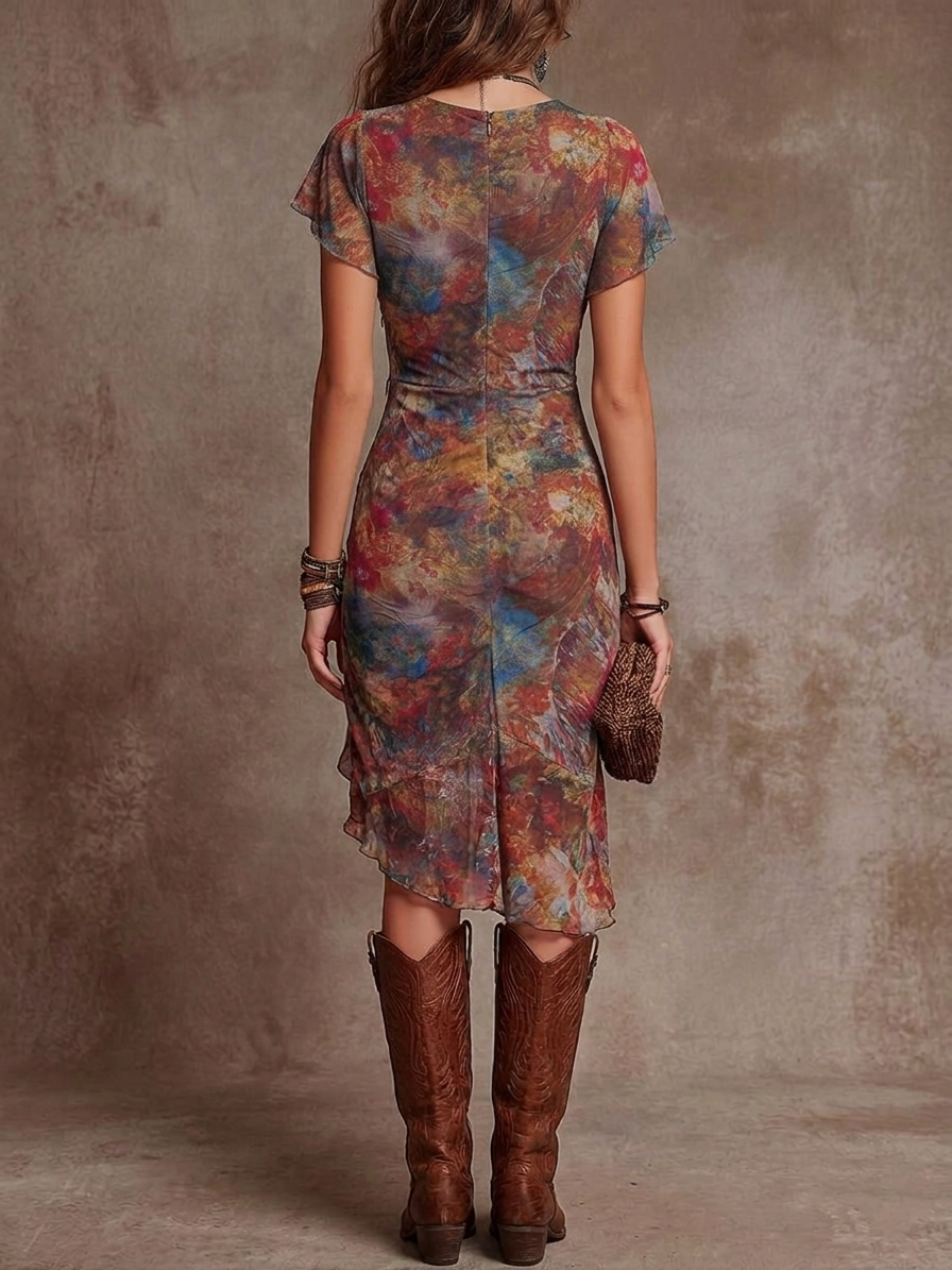 Aurora Reverie™ Pleated Midi Dress
