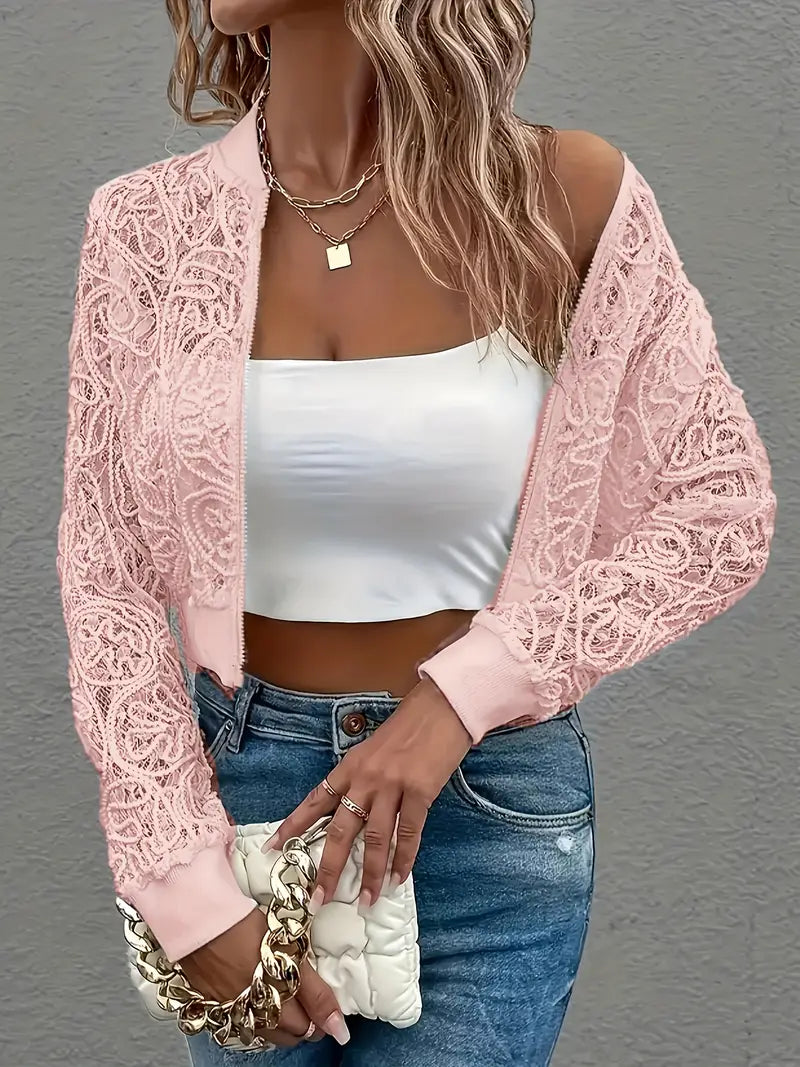 Aurora Lace™ Crop Bomber