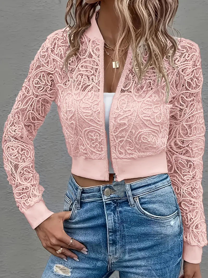 Aurora Lace™ Crop Bomber