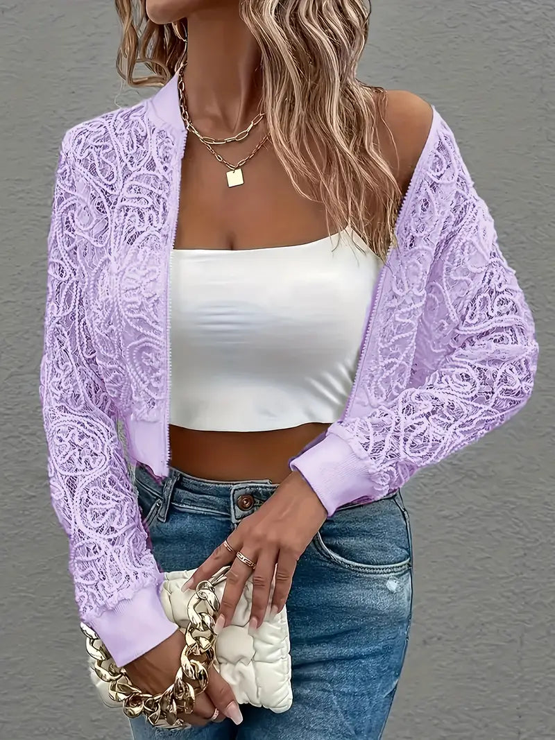 Aurora Lace™ Crop Bomber